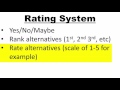 Decision-Making Criteria and Alternatives