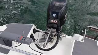 Pinnenpilot, Autopilot, Suzuki, Außenborder,  Boot, Meerforelle, Dorsch, Ostsee, Angeln, raymarin