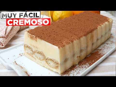 La TARTA de TIRAMISÚ Helada Más Fácil y Delicioso (Sin Horno y con Bizcochos)