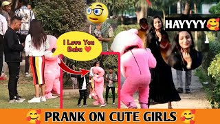Teddy Bear Prank On Cute Girl's | Teddy Prank  | Mr Comedy Racer
