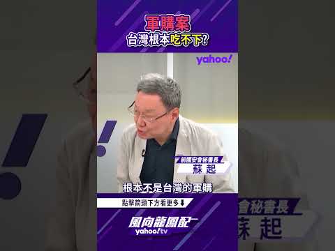 軍購案台灣根本吃不下?蘇起超直白:我們吃下來撐死了!【風向龍鳳配精彩回顧】