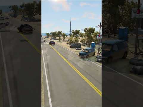 Realistic Highway Car Crashes #49