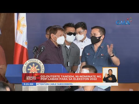 Go-Duterte, Ni-nominate Ng PDP-Laban Para Sa Eleksyon 2022 | Videos ...