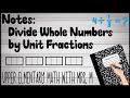 Dividing Whole Numbers by Fractions