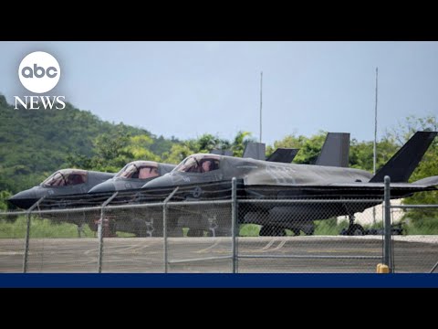 YouTube video thumbnail: US Warplanes in Puerto Rico as Show of Force Amid Venezuela Tensions