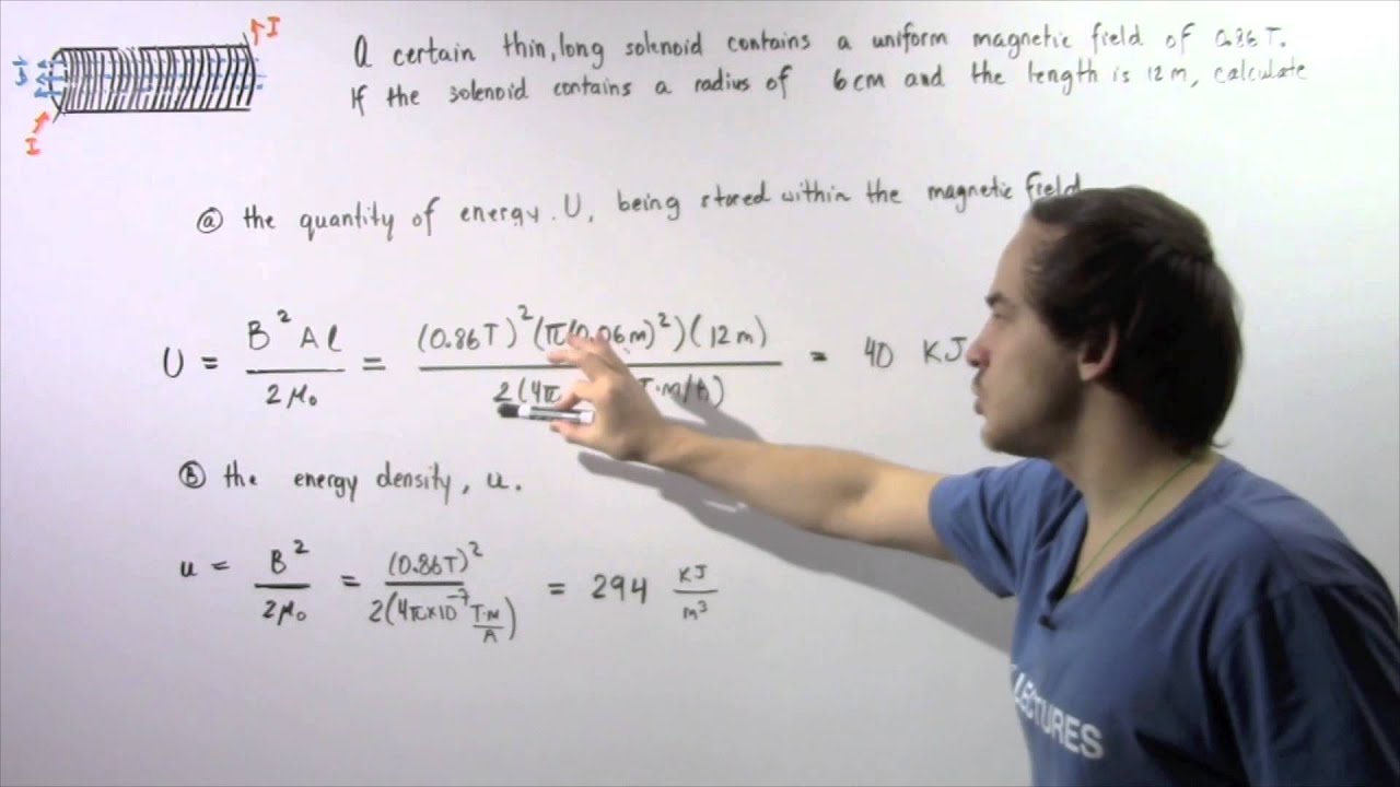 Energy Stored Inside Magnetic Field of Inductor Example