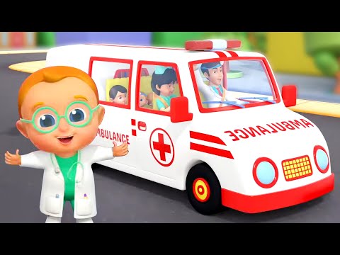 Wheels On The Ambulance + More Emergency Vehicles for Kids