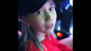 Lil Tay driving NASCAR