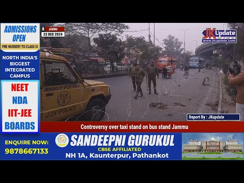 Controversy over taxi stand on bus stand Jammu