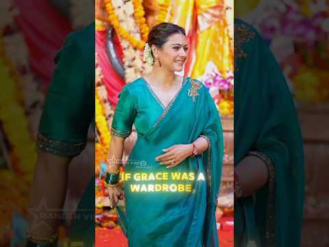 Kajol Durga Puja🙏Ajay Devgan 🥰smile😘 4K WhatsApp video
