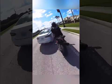 Biker Slammed Into Pole After Getting Cut Off