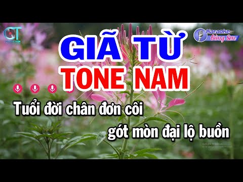 Karaoke Giã Từ Tone Nam Am || Nhạc Sống Beat Mới || Karaoke Đồng Sen