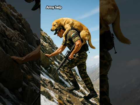 भारतीय जवान एक डॉगी को अपनी मेहनत से बचा लेता है 😭😱😊 #army  #dog  #shorts