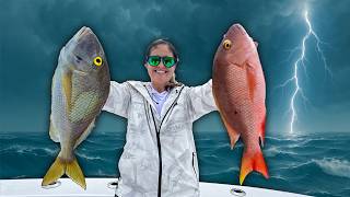FISHERMAN’S NIGHTMARE: CAUGHT in ROUGH and STORMY Seas!! Catch, Clean, Cook!