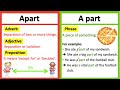Understanding 'A Part' vs 'Apart'