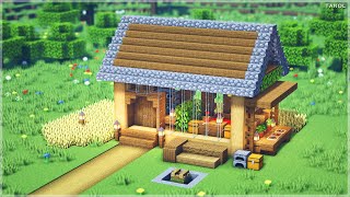 ⚒️Minecraft | How To Build a Survival Glass Wooden House - 마인크래프트 건축 : 야생 유리 나무 집 만들기