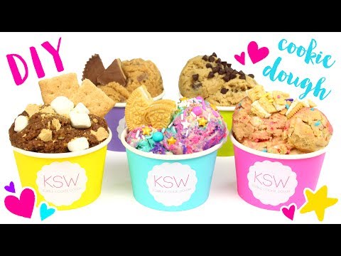 How to Make FIVE EDIBLE COOKIE DOUGH Recipes! (Unicorn, Funfetti, Nutella, and more)!
