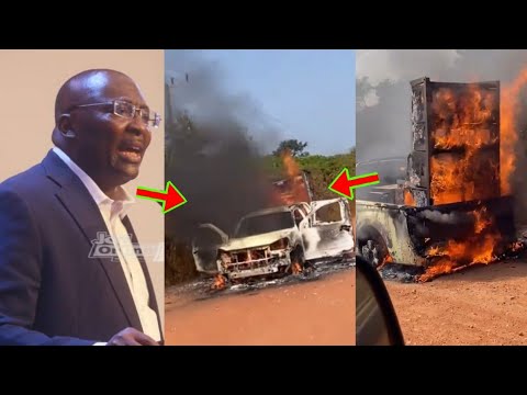 Breaking News: NPP Car Completely Bur*nt Into Ashes At Jaman North In The Bono Region