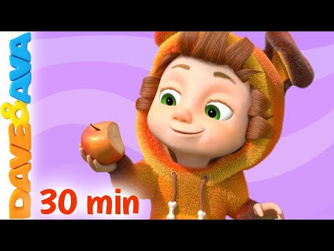 🙌 Five Apples in the Apple Tree | Nursery Rhymes | Little Chicks | Baby Songs | Dave and Ava 🙌