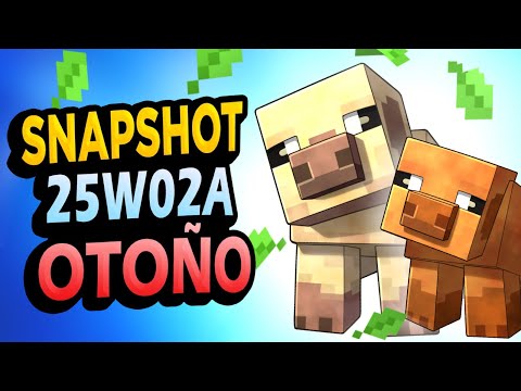 ✅ CERDOS OTOÑALES 👉 Snapshot 25W02A Minecraft