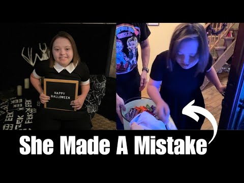 She Made A Big Mistake/ Teaching Our Disabled Daughter How To Give Out Candy On Halloween (Vlog)