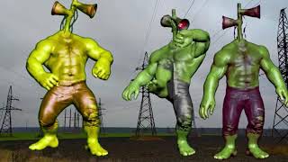 Siren Head, Hulk, King Kong, Godzilla, Huggy Wuggy, TV Head, Suerheroes vs Popular Monsters