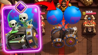 Skeleton Barrel Evolution vs All Building Cards | Clash Royale