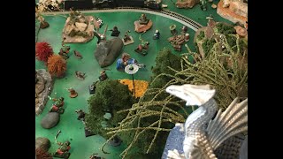 D&D N Scale Dwarven Railroad Train Diorama Demogorgon Mind Flayer Beholder Cyclops Troll  Dragon