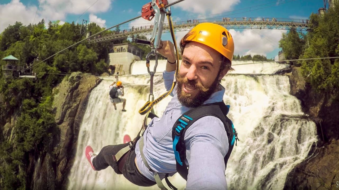 INSANE WATERFALL ZIP LINE TALLER THAN NIAGARA FALLS