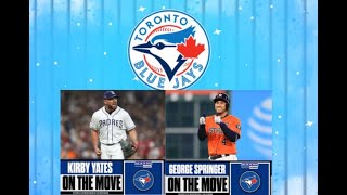 George Springer and Kirby Yates have signed with the Toronto Blue Jays