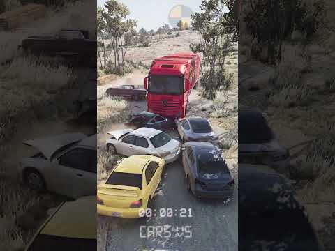 Truck Brakes Fail & Loses Control ⏪ BeamNG.Drive #shorts #beamngshorts