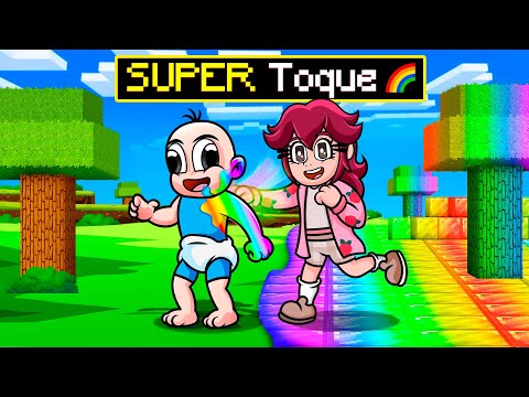 TODO lo que TOCO se CONVIERTE en SUPER EPICO 😱🌟🌈 BEBE NOOB en MINECRAFT