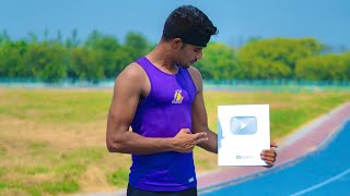 Silver Play B￼utton 100000( 1Lakh ) Subscribers Complete | ￼ Unboxing ￼Track and Field #trending