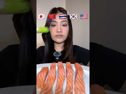 ASMR Salmon Challenge #salmon #mukbang #ASMR