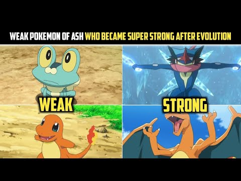 Top 10 Weakest Pokemon Of Ash Who Became Super Strong After Evolution | Hindi |