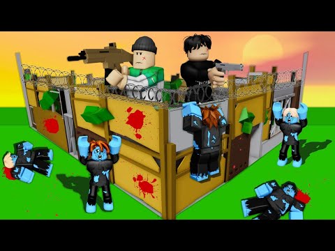 J'AI CONSTRUIT UN CAMP DE SURVIVANTS CONTRE LES ZOMBIE BROOKHAVEN, ROBLOX