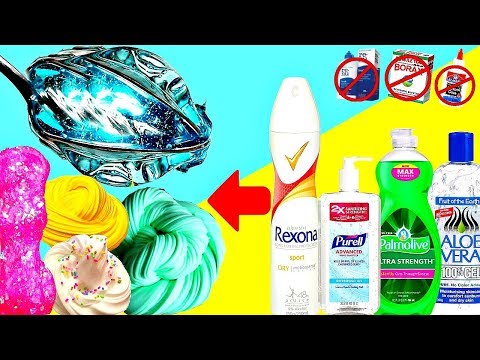 SLIME SIN PEGAMENTO Y SIN BORAX Ep.3 | SLIME CON 2 INGREDIENTES | 5 RECETAS DE SLIME