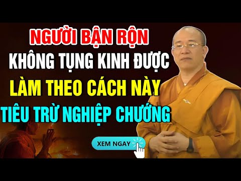 Người Bận Rộn Không Tụng Kinh Được Làm Theo Cách Này Tiêu Trừ Nghiệp Chướng _  Thầy Thái Minh