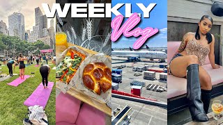 WEEKLY VLOG! Yoga in NYC + Trip to ATL + Lash Appointment + New Restaurants & MORE | Double C