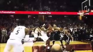 LeBron James insane game winning shot Cavs vs  Nets 2015