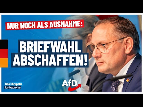 Tino Chrupalla: „Ich würde die Briefwahl wieder verbieten! Sie ist als Ausnahme initiiert worden!“