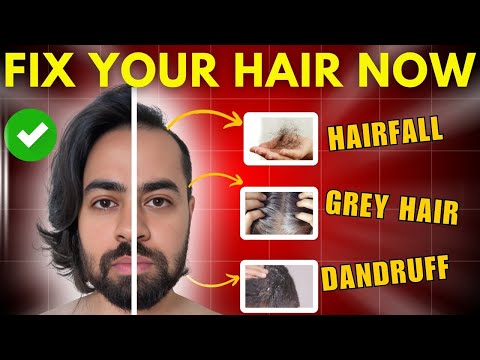 Hairfall + Dandruff + Grey Hair? Full Hair Care Routine For Men!
