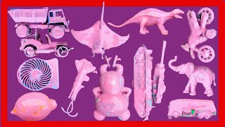 Membersihkan Mobil Box, Dump Truk, Motor Trail, Dinosaurus, Tank, Gajah, Kodok, Lemon, Mobil Tentara