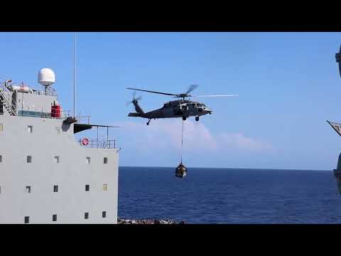 Iwo Jima Conducts a Replenishment at Sea