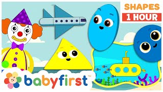 Shapes for Kids! Learn about Shapes with Funny Shape Characters | Shapes School | 1 Hour | BabyFirst