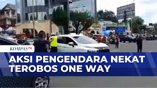 Aksi Nekat Pengendara Terobos One Way Puncak, Polisi Minta Pengendara Putar Balik | KOMPAS MALAM