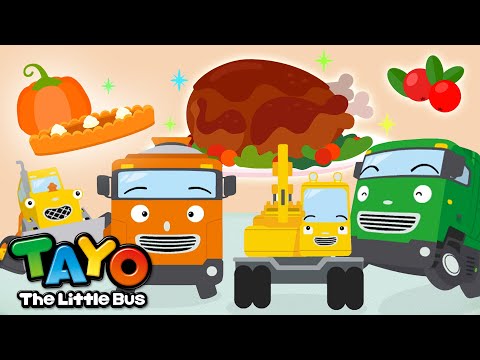 Let's make Thanksgiving food! | Thanksgiving Party | Song for Kids | Tayo the Little Bus