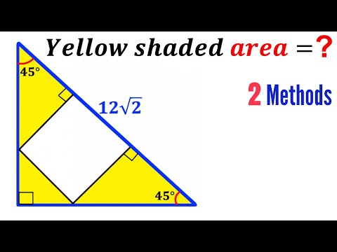 Can you find area of the Yellow shaded region? | (Triangle) | #math  #maths | #geometry