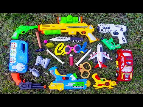 Deep Forest Got Several Realistic Guns Equipment and Vehicles ! Ball Bullet Toy Gun Knife & Airplane