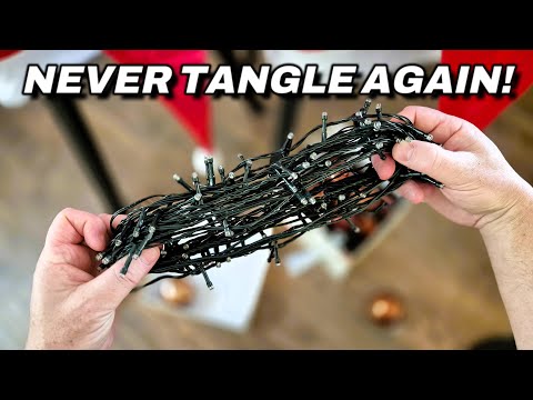 NEVER Tangle Your String Lights AGAIN – Clockwise Method!